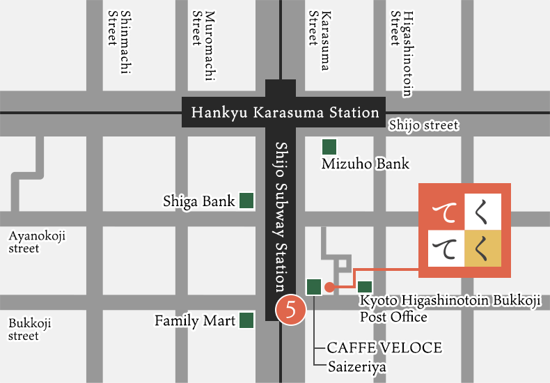 The Shijo Karasuma shop MAP